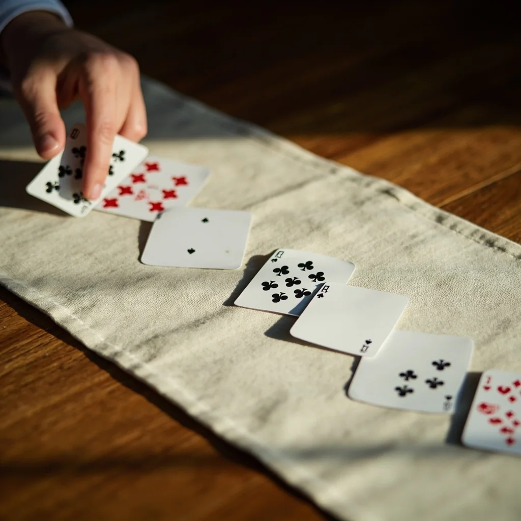 A meld-anatomy still life showing pure sequence, impure sequence and set arrangements